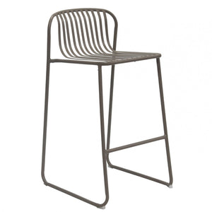 Amos 75cm Steel Bar Stool in Cappuccino