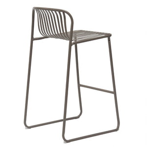 Amos 75cm Steel Bar Stool in Cappuccino