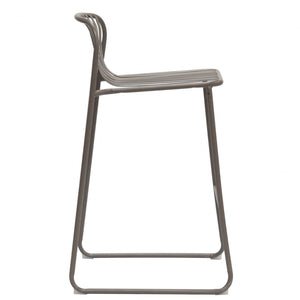 Amos 75cm Steel Bar Stool in Cappuccino