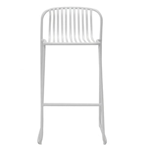 Amos 75cm Steel Bar Stool in White