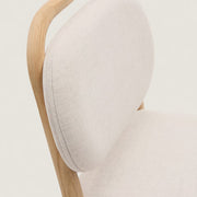 Rumi Fabric Kitchen Bar Stool in Oak/Beige