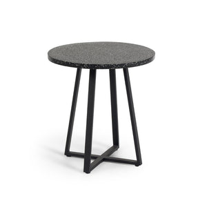 Bishop 70cm Terrazzo Dining Table in Black