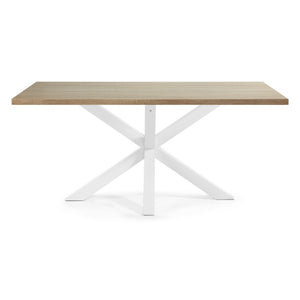 Xander 180cm Dining Table in White/Oak