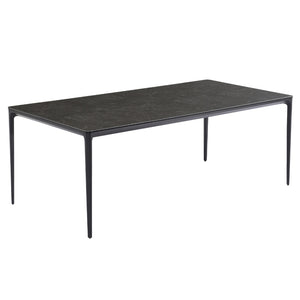 Dallas 210cm Ceramic Dining Table in Dark Grey