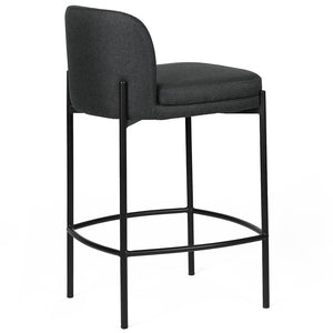 Brooke Fabric Kitchen Bar Stool in Charcoal