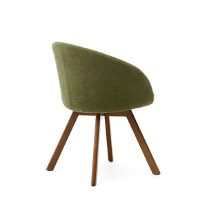 Arlo Fabric Swivel Dining Chair in Green