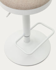Jordan Fabric Kitchen Bar Stool in Beige