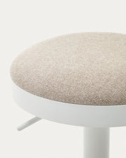 Jordan Fabric Kitchen Bar Stool in Beige