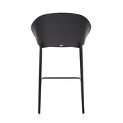 Soren 65cm Fabric Kitchen Bar Stool in Black/Light Grey