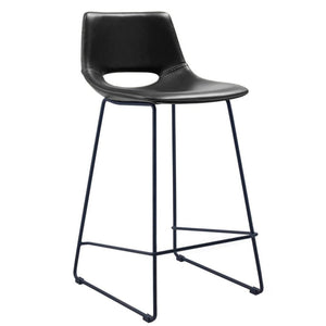 Kye 75cm Leatherette Bar Stool in Black