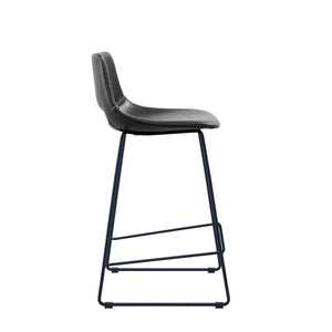 Kye 75cm Leatherette Bar Stool in Black