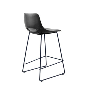 Kye 75cm Leatherette Bar Stool in Black