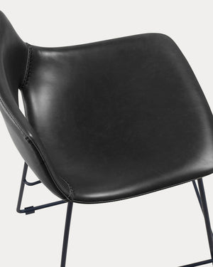 Kye 75cm Leatherette Bar Stool in Black