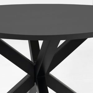 Xander 120cm Dining Table in Black/Black