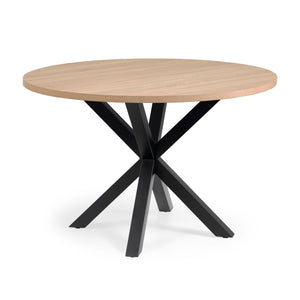 Xander 120cm Dining Table in Black/Oak