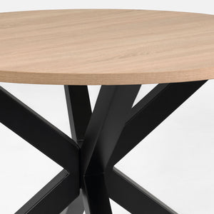 Xander 120cm Dining Table in Black/Oak