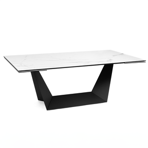 Davian 210-290cm Extendable Dining Table in Stormy White