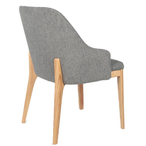 Beckett Fabric Dining Chair in Oak/Grey