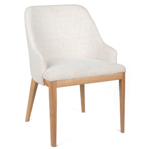 Beckett Fabric Dining Chair in Oak/Chalk