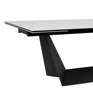 Davian 210-290cm Extendable Dining Table in Stormy White