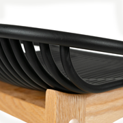 Felix Acrylic Kitchen Bar Stool in Oak/Black
