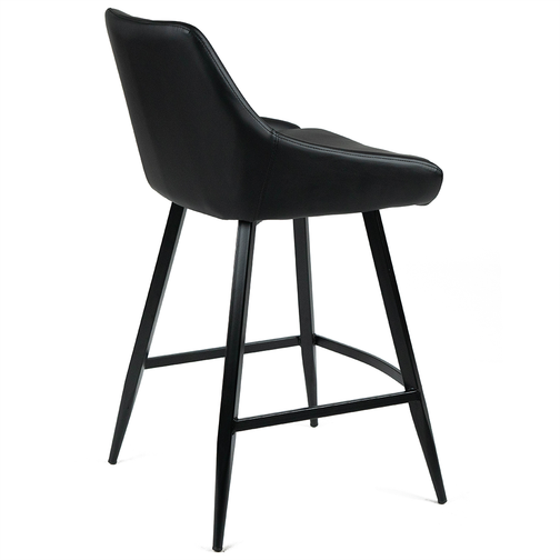 Gatlin Leatherette Kitchen Bar Stool in Black