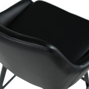 Gatlin Leatherette Kitchen Bar Stool in Black