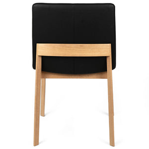 Huxley Leather Dining Chair in Oak/Black