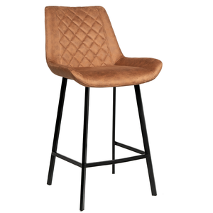 Kace Suede Kitchen Bar Stool in Tan