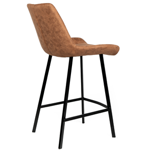 Kace Suede Kitchen Bar Stool in Tan