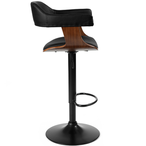 Larsen Kitchen Stool in Walnut/Black