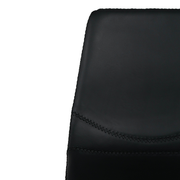 Reid Leatherette Kitchen Bar Stool in Brushed Stainless/Black